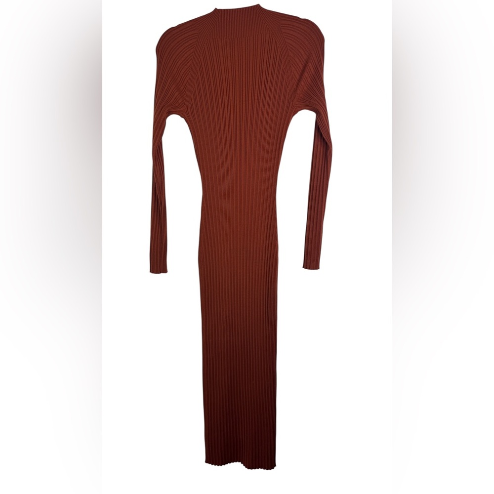Aritzia Wilfred Alchemy Dress Orange Rust Long Sleeve Bodycon Dress Size Medium - Picture 10 of 16